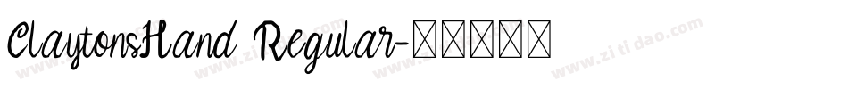 ClaytonsHand Regular字体转换